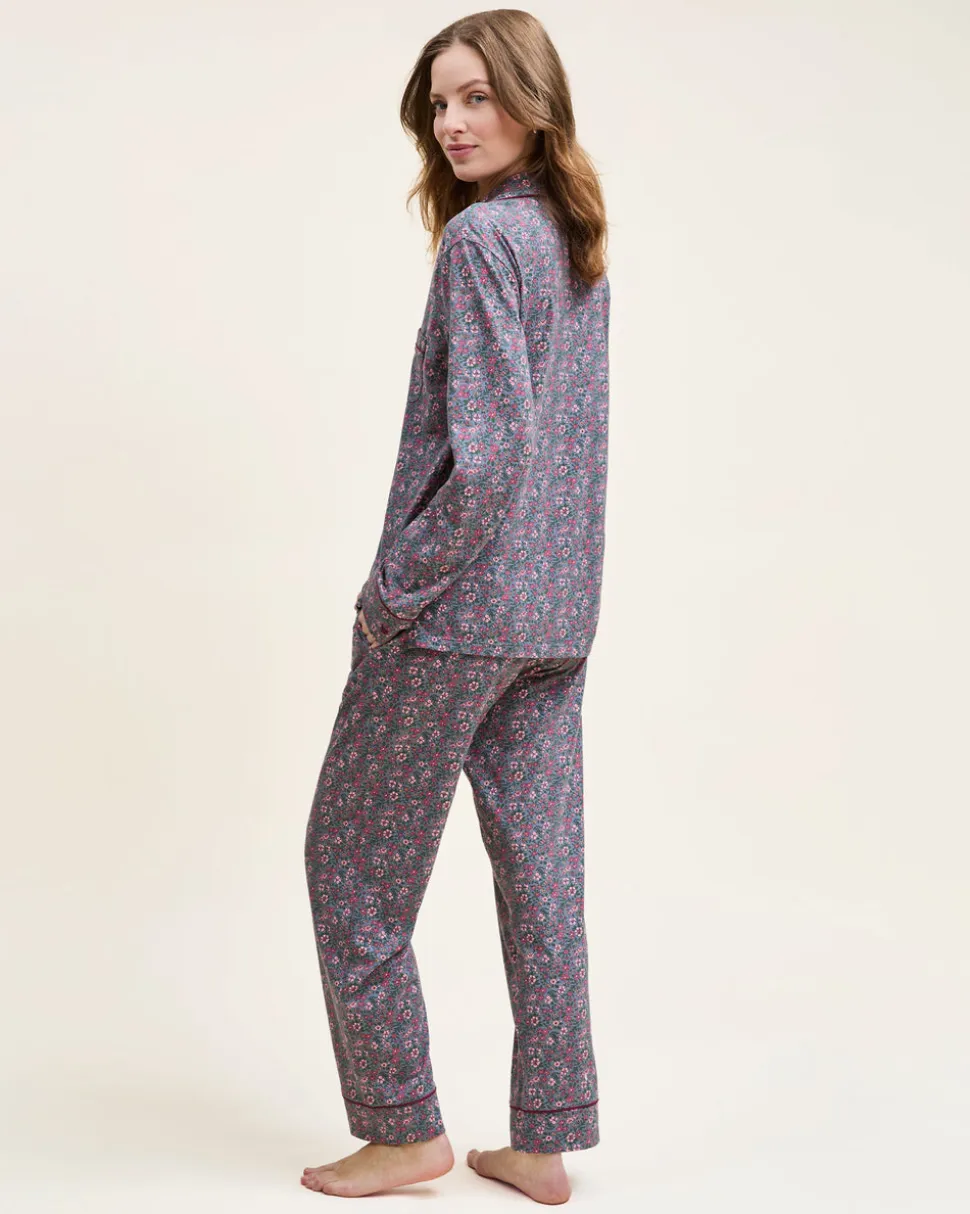 Women’s Pima Pajama Set in Fleurs de Saison