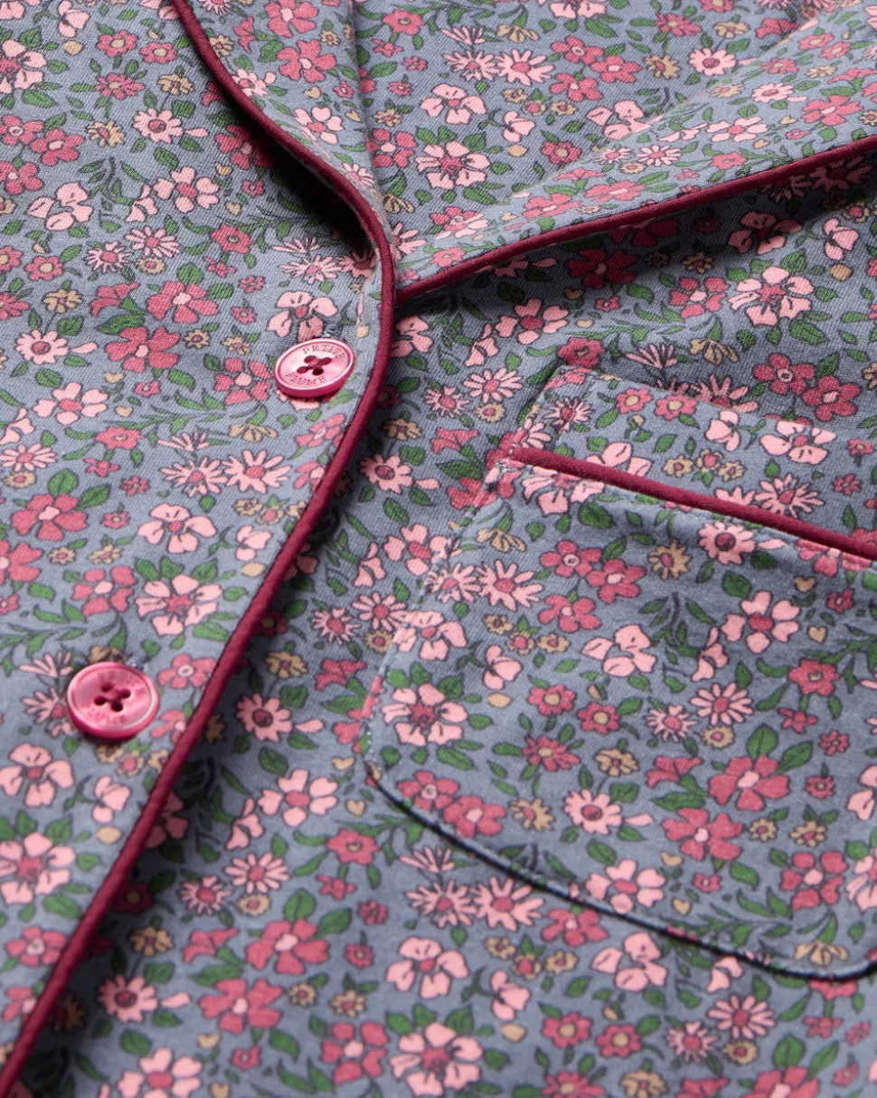 Women’s Pima Pajama Set in Fleurs de Saison