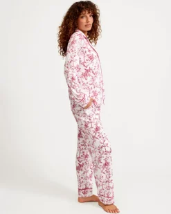 Women’s Pima Pajama Set in Red Timeless Toile