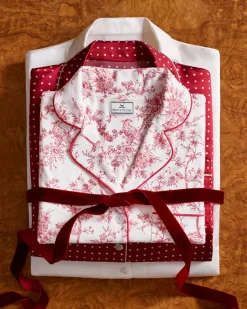 Women’s Pima Pajama Set in Red Timeless Toile