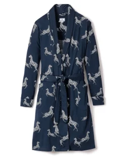Women’s Pima Robe in Zèbre de Nuit
