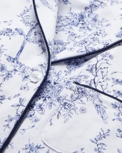 Women’s Pima Short Sleeve Short Set in Timeless Toile