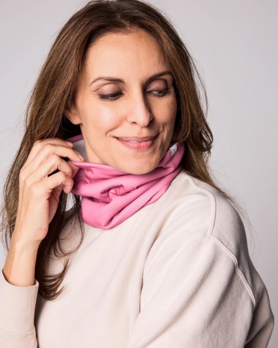 Women's Rose Pink Fleece-Lined Neck Warmer