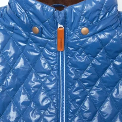 Women's Shiny Mountain Blue Quilted Puffer Jacket