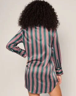 Women’s Silk Nightshirt in Lancaster Stripe