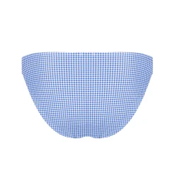 Women’s Sky Blue Gingham Low Waist Bikini Bottom