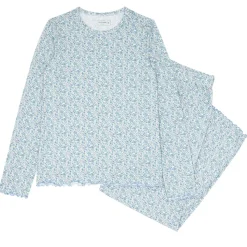 Women's Slate Floral Pima Pajamas Set
