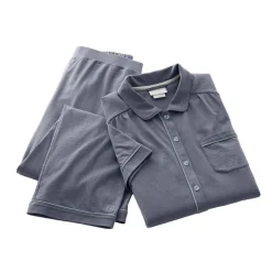 Women's Soft Knit Short Sleeve & Pants Pajama Set in Mineral