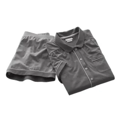Women's Soft Knit Short Sleeve & Shorts Pajama Set in Night