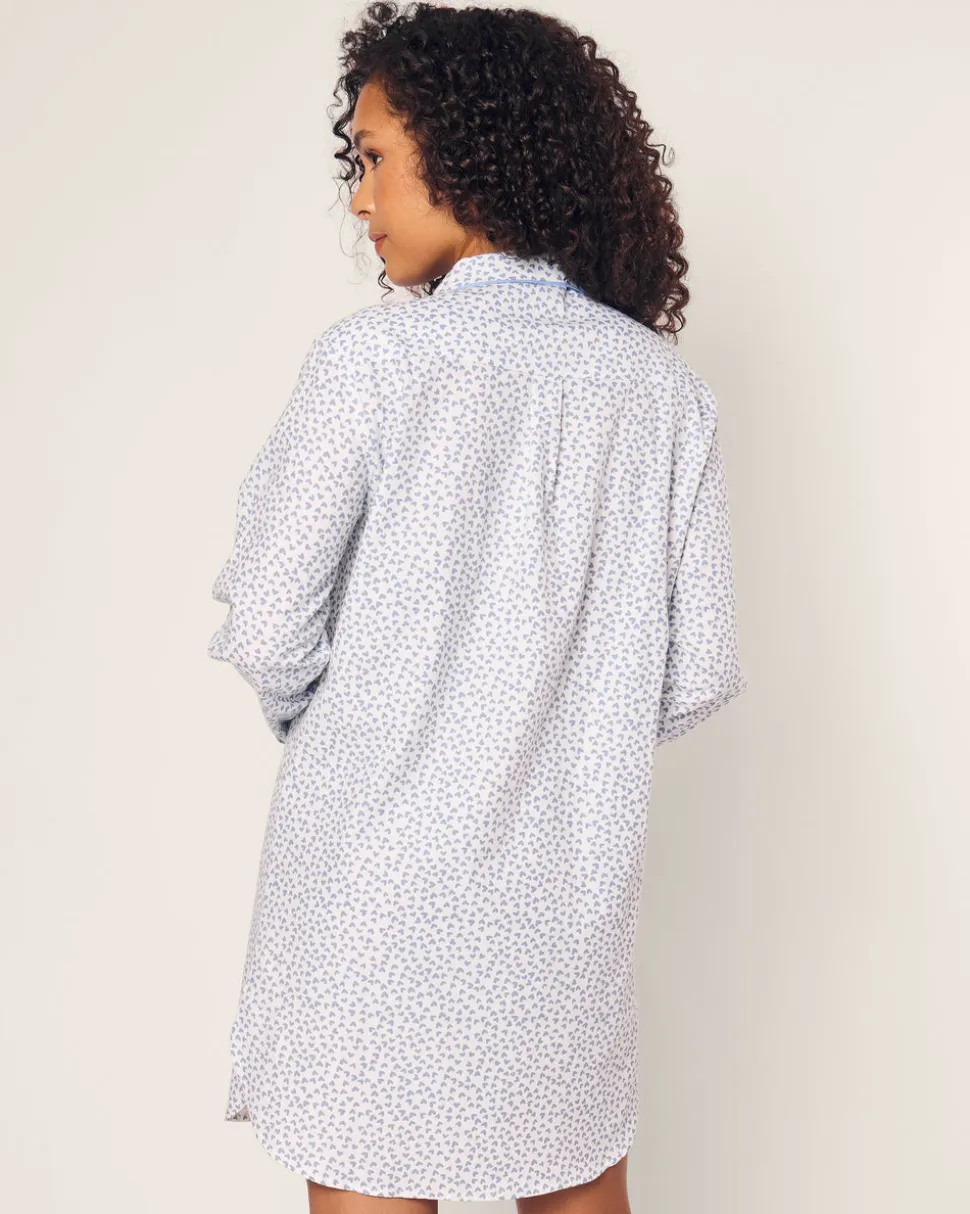 Women’s Twill Nightshirt in Bluehearts
