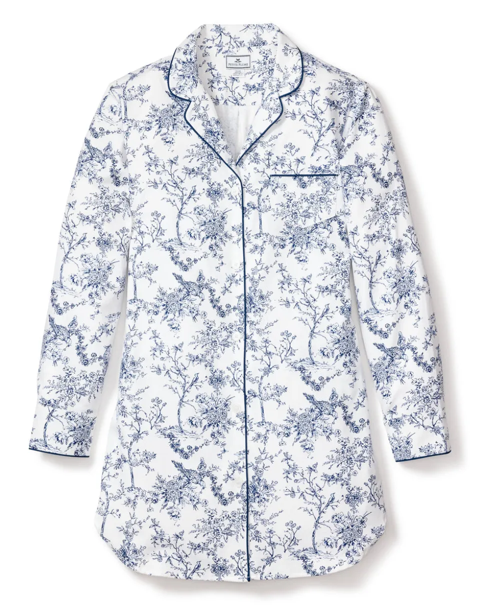 Women’s Twill Nightshirt in Timeless Toile