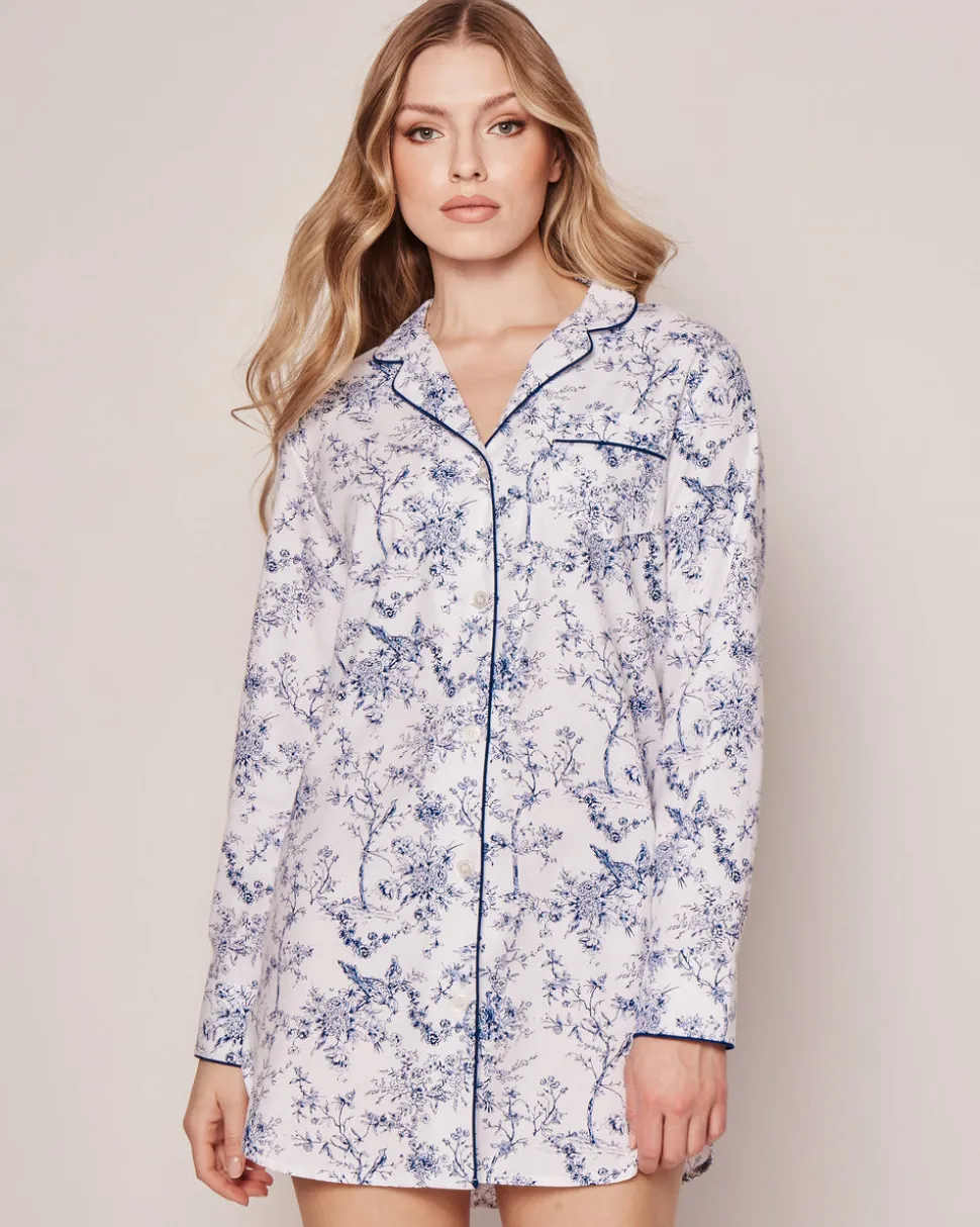 Women’s Twill Nightshirt in Timeless Toile