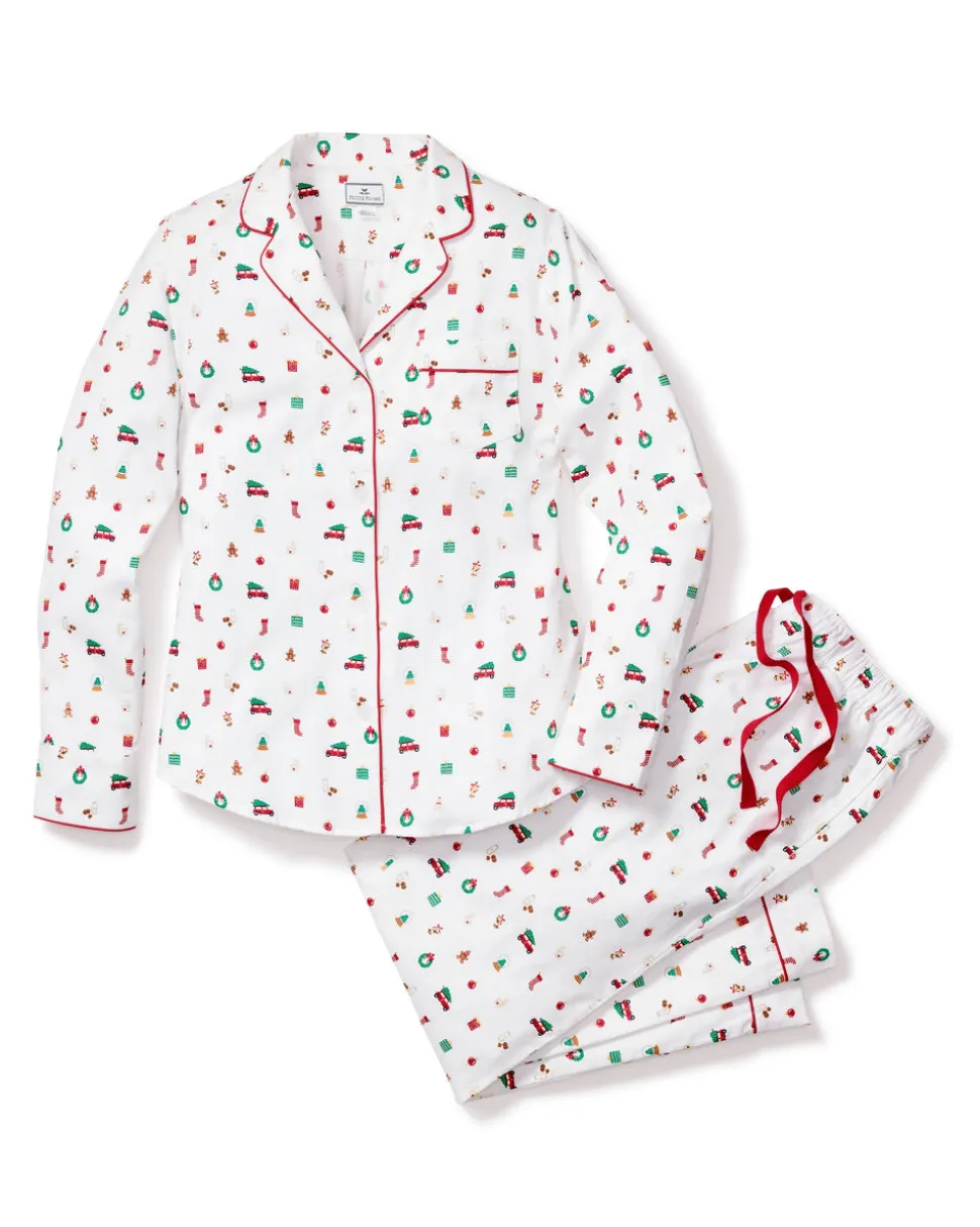 Women’s Twill Pajama Set in Winter Nostalgia