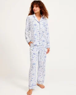 Women’s Twill Pajama Set in Chalet Toile
