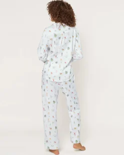 Women's Twill Pajama Set in 12 Days of Christmas