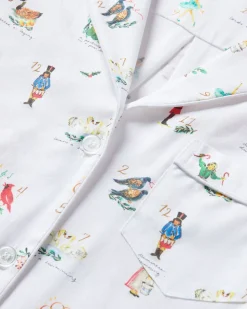Women's Twill Pajama Set in 12 Days of Christmas