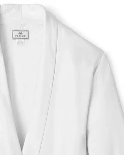 Women’s White Silk Long Robe