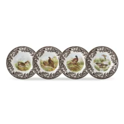 Woodland Canape Plates, Set of 4 Birds