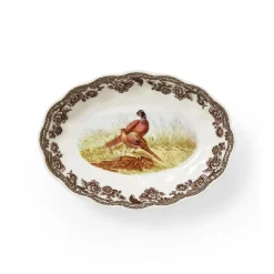 Woodland Pheasant Oval Fluted Dish