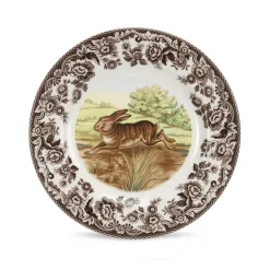 Woodland Salad Plate with Rabbit