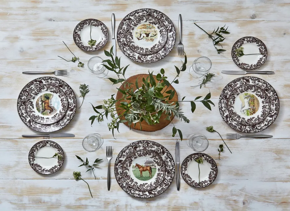 Woodland Salad Plate with Paint