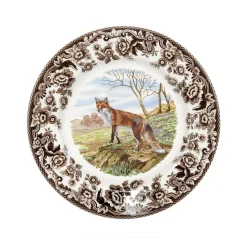 Woodland Salad Plate with Red Fox