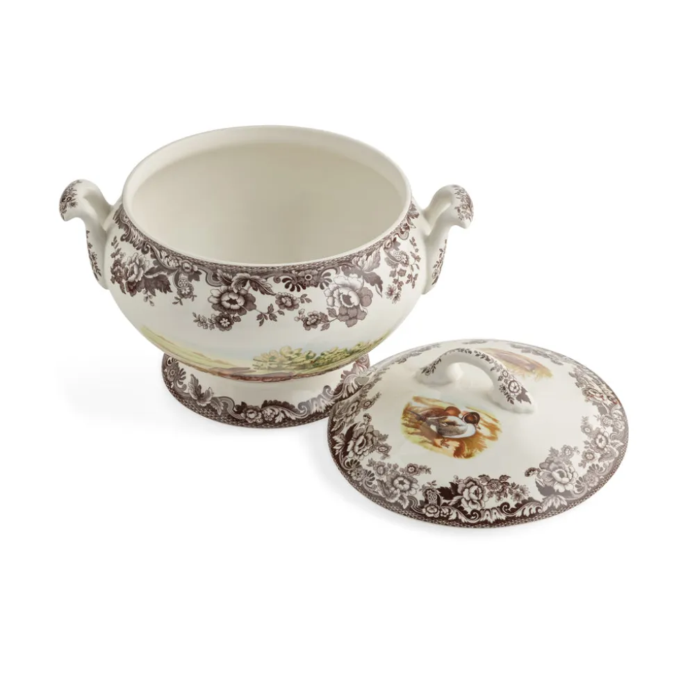 Woodland Soup Tureen with Cover Rabbit, Quail, & Pintail