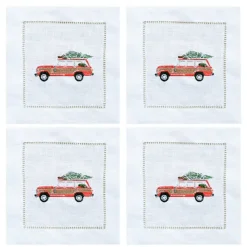 Woody Tree Cocktail Napkins, Set of 4