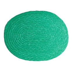 Woven Raffia Placemat in Green