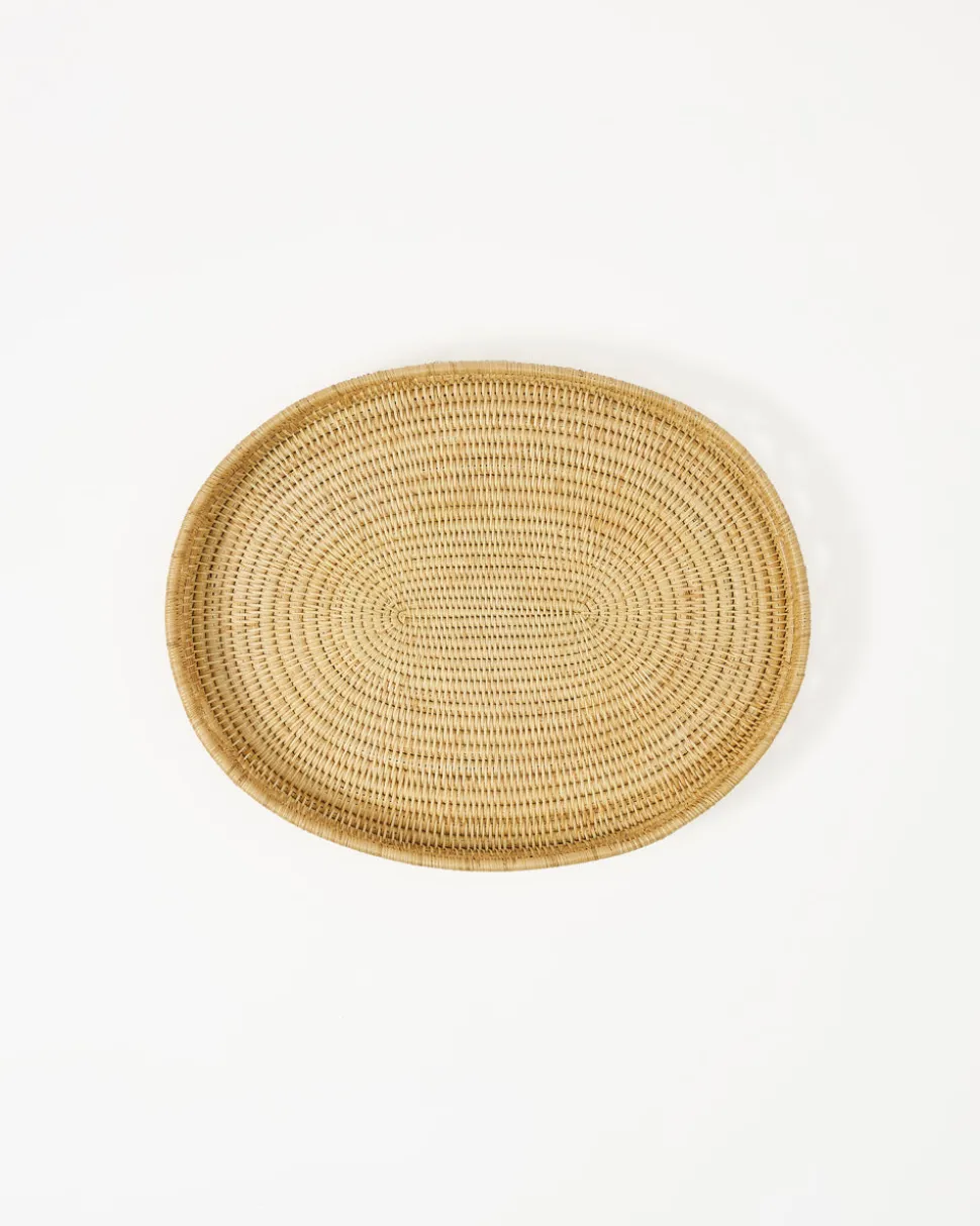 Woven Sabbia Oval Tray, Medium