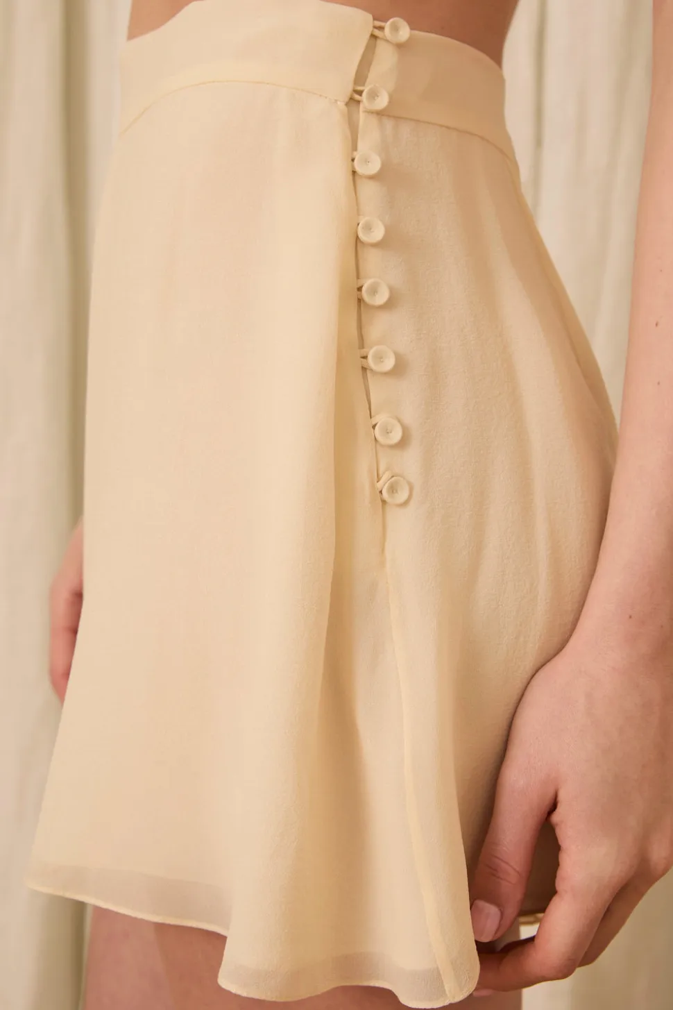 Wren Shorts in Washed Chiffon