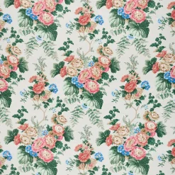 Wycombe Park Fabric in Red & Blue