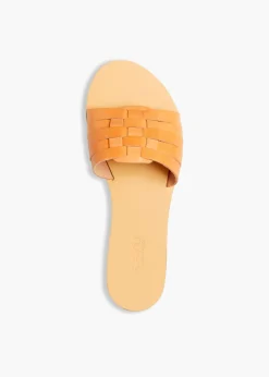 Xenia Vegetable Tanned Leather Sandal in Natural