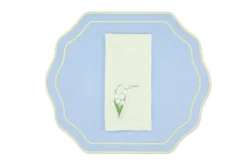Yellow Lily Linen Napkin and Stucco Linen Placemat, Set of 4