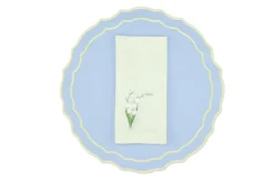 Yellow Lily Linen Napkin and Vidro Placemat, Set of 4