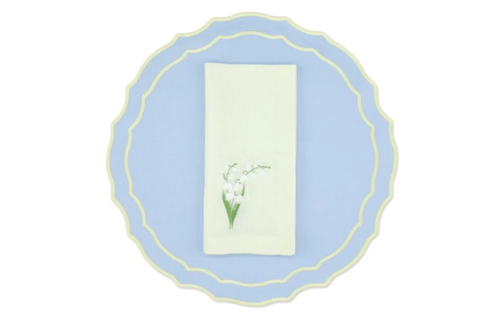 Yellow Lily Linen Napkin and Vidro Placemat, Set of 4