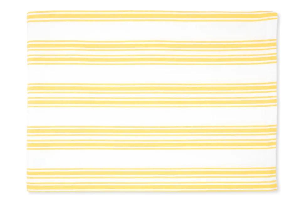 Yellow Stripe Cotton Tablecloth