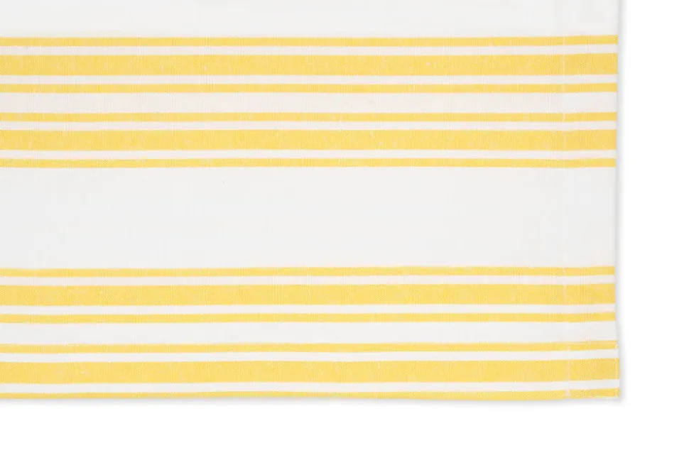 Yellow Stripe Cotton Tablecloth