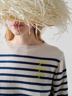 Yes/No Boatneck in Canvas