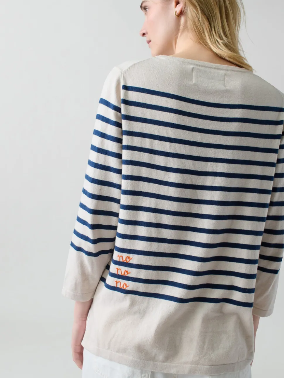 Yes/No Boatneck in Canvas