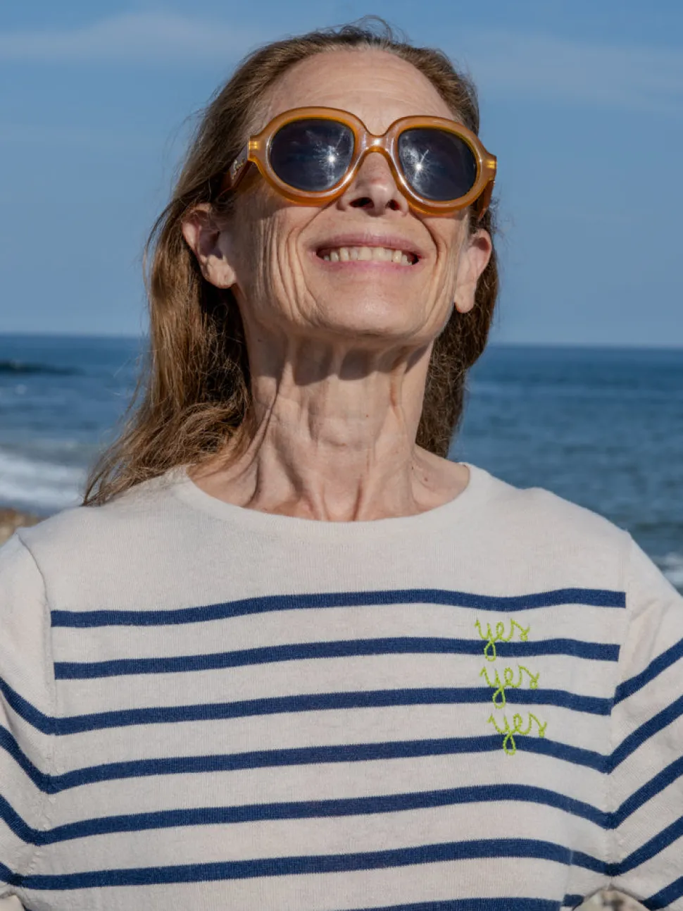 Yes/No Boatneck in Canvas