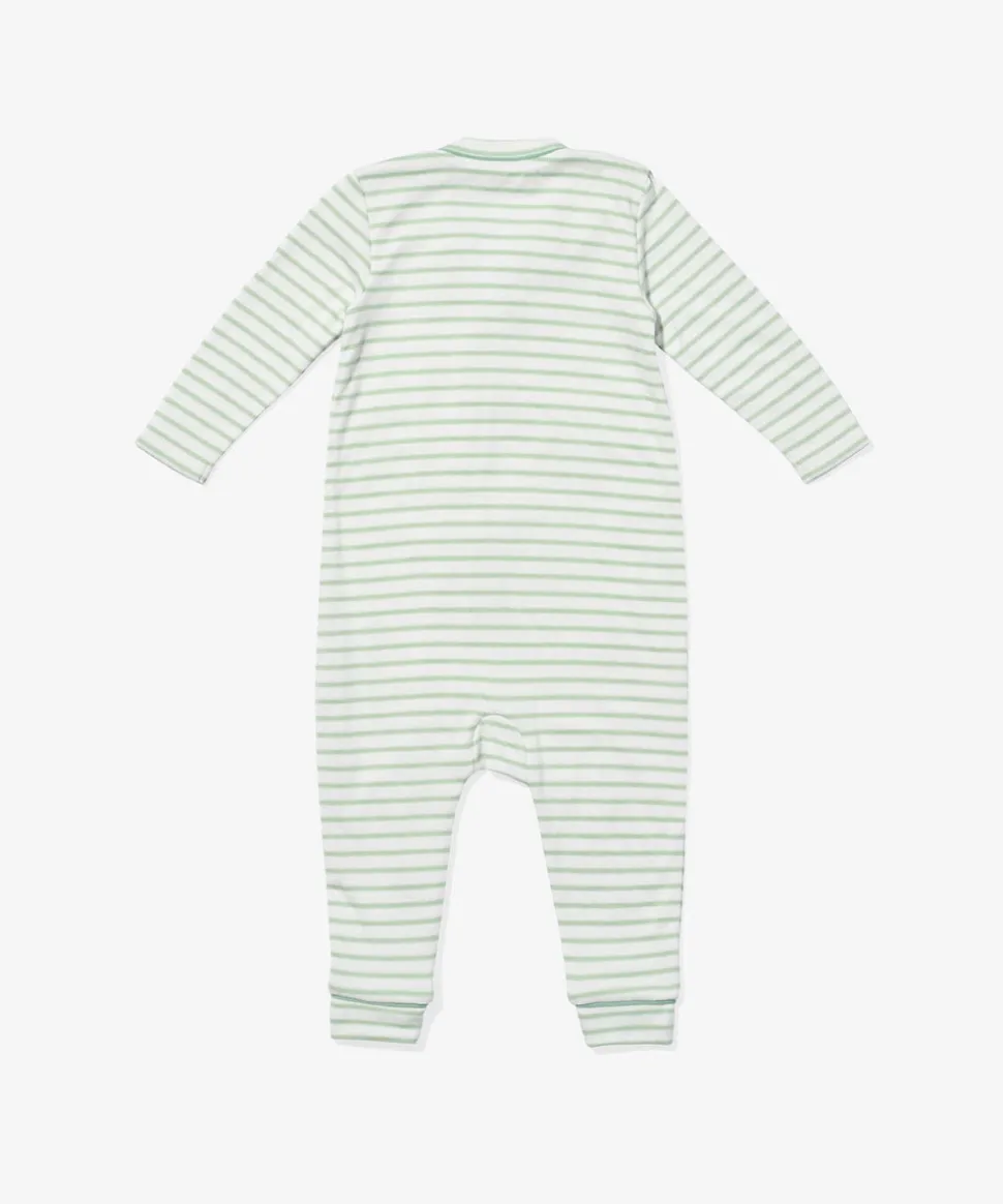 Ziggy Zip Romper in Dusty Seafoam Mini Stripe