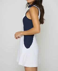 Zip Front Dress in Navy