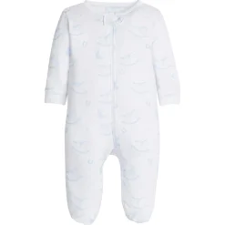Zippered Footie in Blue Rocking Horse