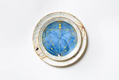 Zodiac Sky Blue Dessert Plate